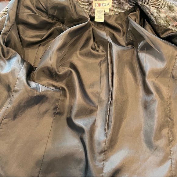 Vintage JG Hook Women's 100% Wool Gray Red Plaid Blazer - Picture 6 of 7